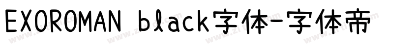 EXOROMAN black字体字体转换